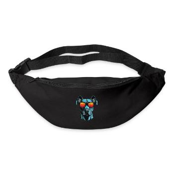Great Dane Dog Head Portrait Cool - Bum bag - black - Front