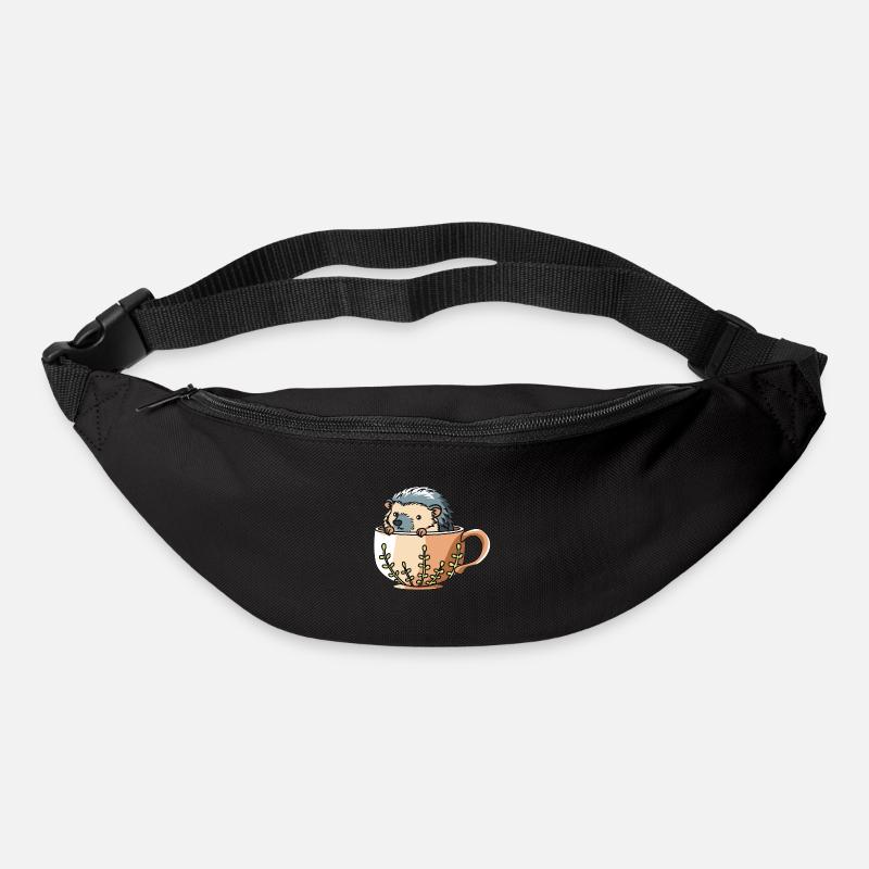 Hérisson avec cruche - Sac banane - noir