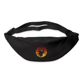 Eléphant éléphant pour enfants - Sac banane - noir - Devant