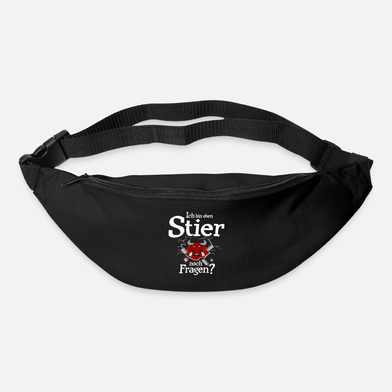 Stier Tierkreiszeichen Sternzeichen - Gürteltasche - Schwarz