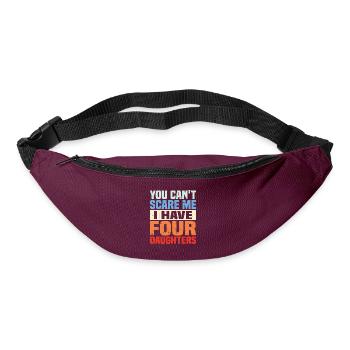 Tu ne peux pas me faire peur, j’ai quatre filles - Sac banane - bordeaux  - Devant
