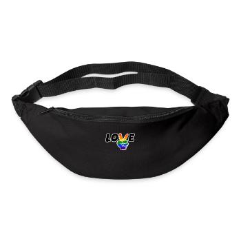 Pride LGBT love wins, we are queer and proud - Bum bag - black - Front