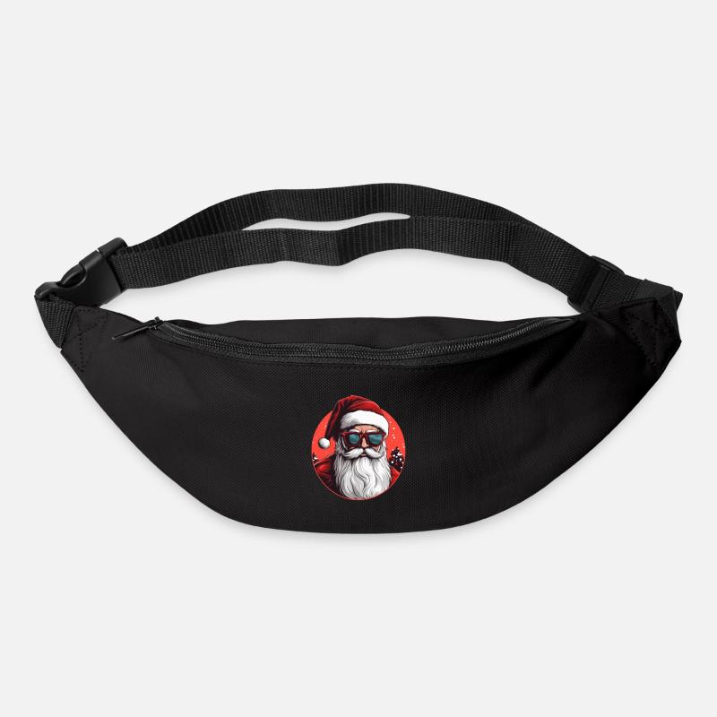 Frohe Weihnachten - Gürteltasche - Schwarz