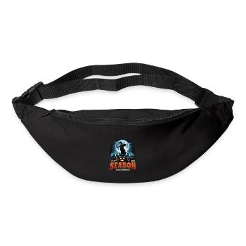 Chat effrayé, pas de friandises, juste des tours d’Halloween - Sac banane - noir - Devant