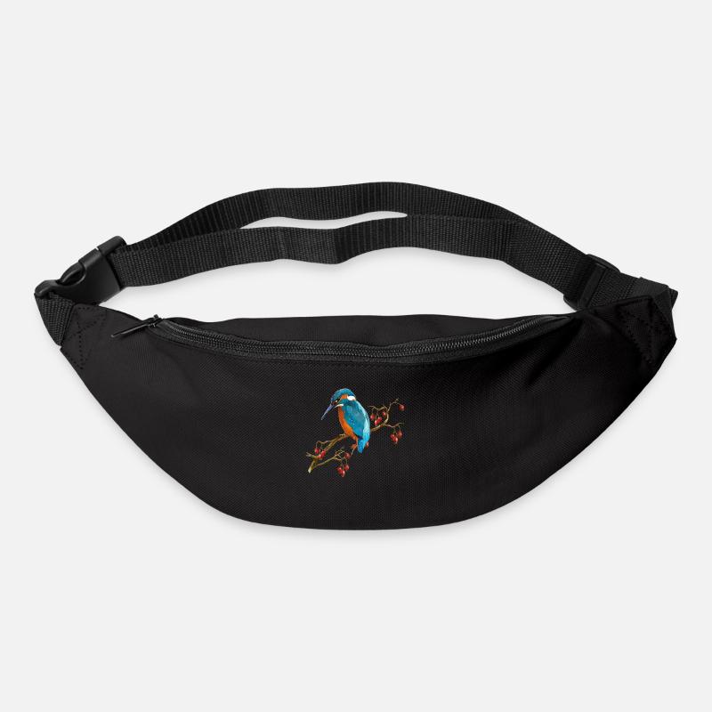 Bunter Vogel - Gürteltasche - Schwarz