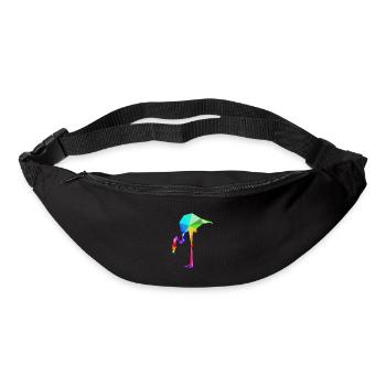 Flamingo Rainbow Animals Tiere Vogel - Gürteltasche - Schwarz - Vorne