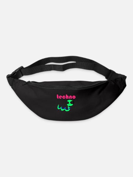 techno wurm - Gürteltasche - Schwarz