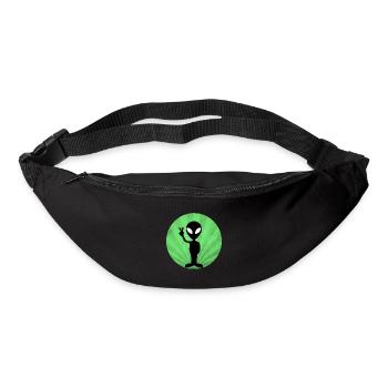 Alien Frieden Peace Außerirdische - Gürteltasche - Schwarz - Vorne