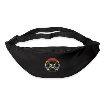 Teckel Race Teckel Teckel drôle rétro - Sac banane - noir - Devant