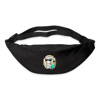 The coolest cat on the beach - Bum bag - black - Front