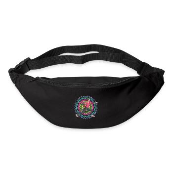 Spiritueller Yogi Geschenk Buntes Mandala Yoga - Gürteltasche - Schwarz - Vorne