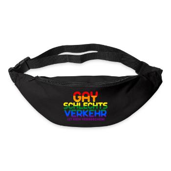 Gayschlechtsverkehr ist kein Verbrechen (bunt) - Gürteltasche - Schwarz - Vorne