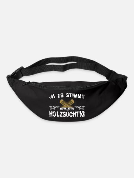 Holz - Holzsüchtig - Gürteltasche - Schwarz