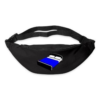 bett bed schlafen schlafzimmer sleeping room60 - Gürteltasche - Schwarz - Vorne