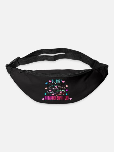 Du bist wunderbar - Gürteltasche - Schwarz