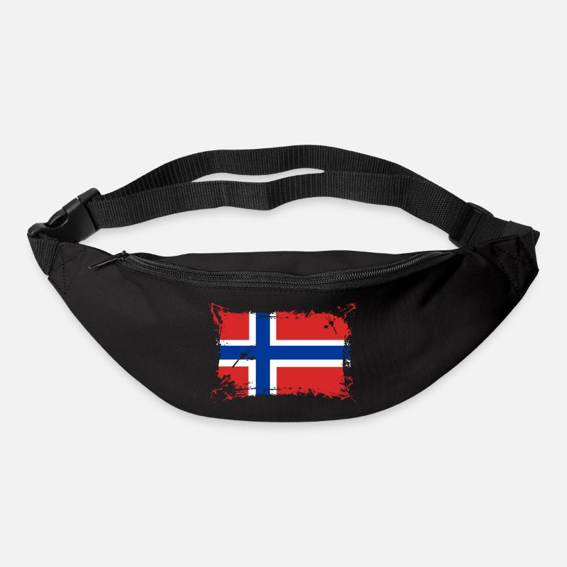 Flagge Norwegen / Norway - Gürteltasche - Schwarz