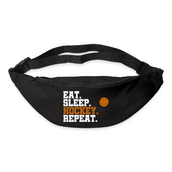 Mangez Sommeil Hockey Répétez Rondelle Cadeau - Sac banane - noir - Devant