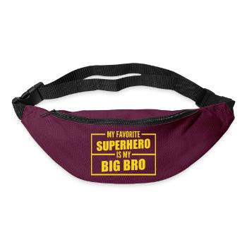 mon super héros préféré est mon grand frère - Sac banane - bordeaux  - Devant