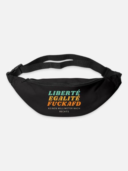 Liberté Egalité FuckAfD - Gürteltasche - Schwarz