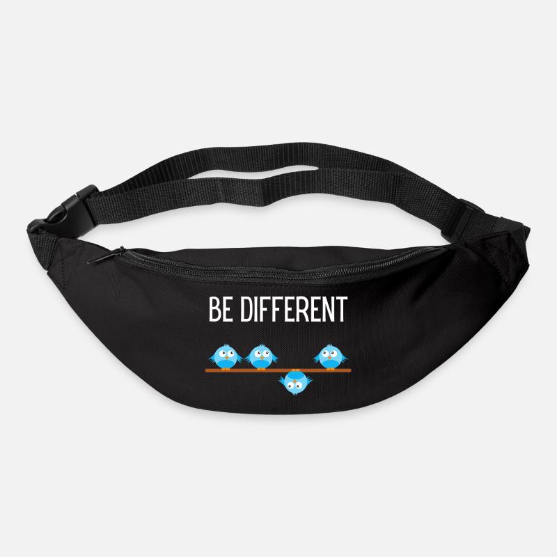 Be different Vogel Birds - Sac banane - noir