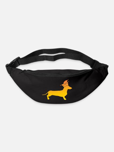 Dackel Alaaf - Gürteltasche - Schwarz