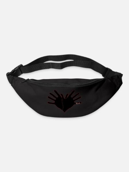 Duart Symbol Shqipe Zemra -Zi me Linja te Kuqe - Sac banane - noir