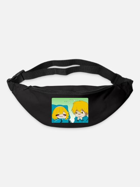 Junge, der seine kleine Freundin beobachtet - Gürteltasche - Schwarz