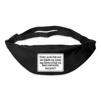 Früher als die Erde noch eine Scheibe war - Gürteltasche - Schwarz - Vorne