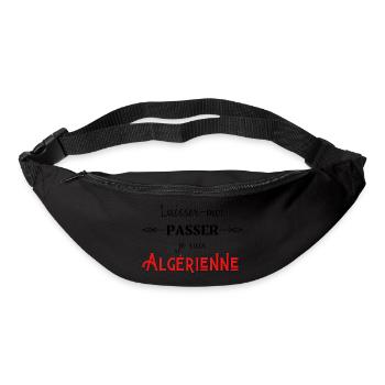 laisser moi passer je suis algérienne humour - Sac banane - noir - Devant