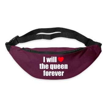 i will love the queen forever - Gürteltasche - Burgunderrot - Vorne