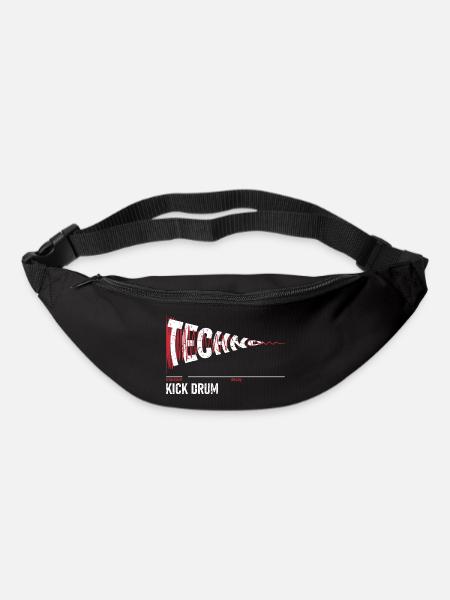 Kick Drum - Synthesizer - Techno Bass - Gürteltasche - Schwarz