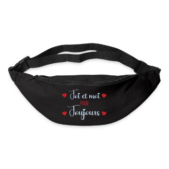 Toi Et Moi Pour Toujours Idée Cadeau St Valentin - Sac banane - noir - Devant