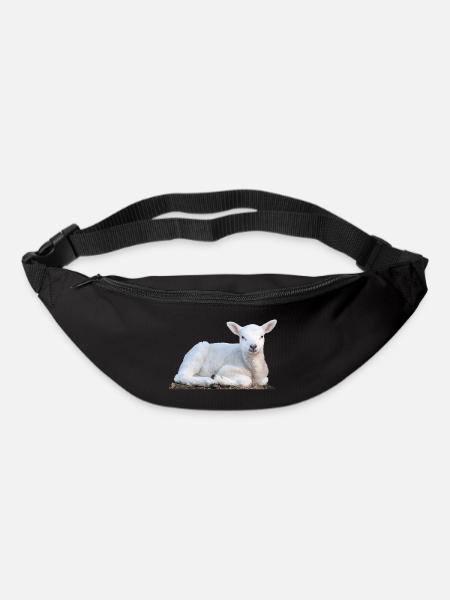 Agneau Pâques Mouton Printemps Animal - Sac banane - noir