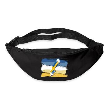 Suède Contour du pays Drapeau Cadeau de Noël - Sac banane - noir - Devant