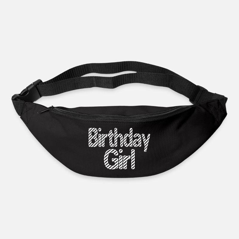 fille d’anniversaire - Sac banane - noir