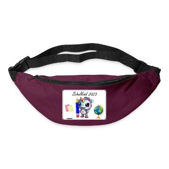 Unicorn - Unicorn - looks evil - Back to school 2023 - Bum bag - burgundy - Front