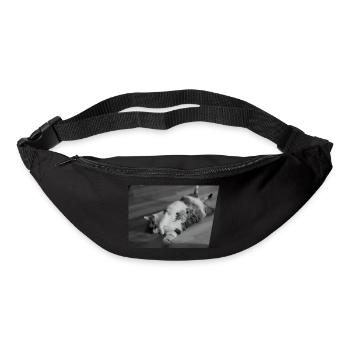 Official Sleep Shirt Cat Pajamas Cat Mom - Bum bag - black - Front