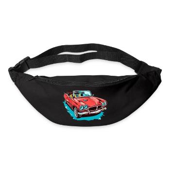 Rotes Cabriolet - Gürteltasche - Schwarz - Vorne