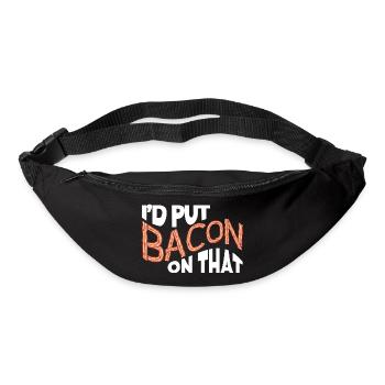 Je mettrais du bacon sur le drôle d’amateur de bacon - Sac banane - noir - Devant
