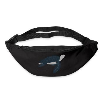 Cute Sea Turtle in blue - Bum bag - black - Front