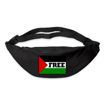 Free palestine - Sac banane - noir - Devant