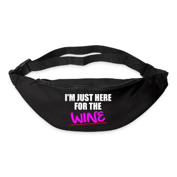 Juste là pour la citation amusante du vent - Sac banane - noir - Devant