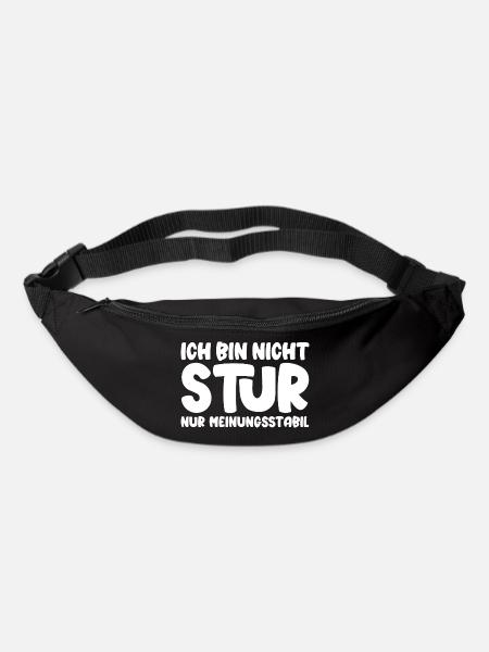 Ich bin nicht stur nur meinungsstabil - Gürteltasche - Schwarz