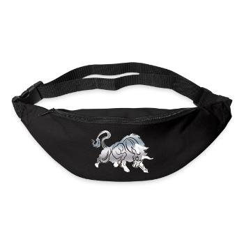 Bull Bull Head Head Logo Steak Beast Gym Horn - Bum bag - black - Front