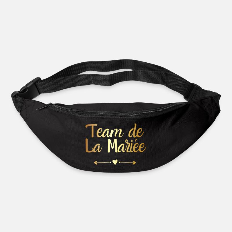 Team de la mariée doré - cadeau la mariée - Sac banane - noir