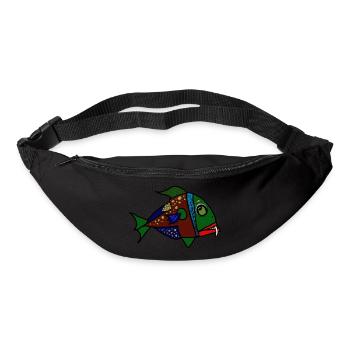fisch anglerfisch - Gürteltasche - Schwarz - Vorne