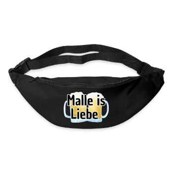 Malle ist Liebe Bierkrug - Gürteltasche - Schwarz - Vorne