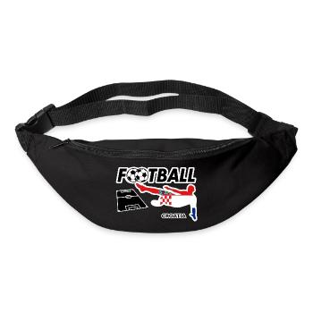 Fièvre du football Croatie - Sac banane - noir - Devant