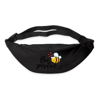 Funny Bee Saying Bee Positive - Bum bag - black - Front