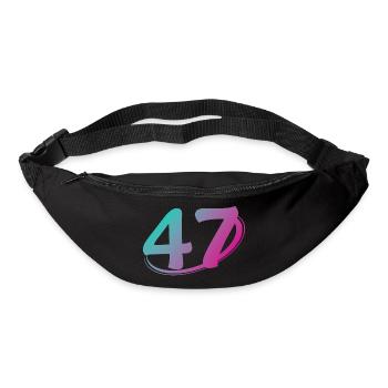 Numéro 47 multicolore - Sac banane - noir - Devant